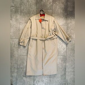 Vintage Misty Harbor Double Lined Belted Trench Coat Taupe Size 14 EUC
